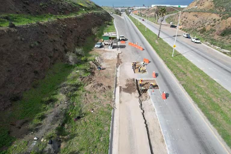 Avanzan Obras de Rehabilitación en el Bulevar 2000 Tijuana-Rosarito